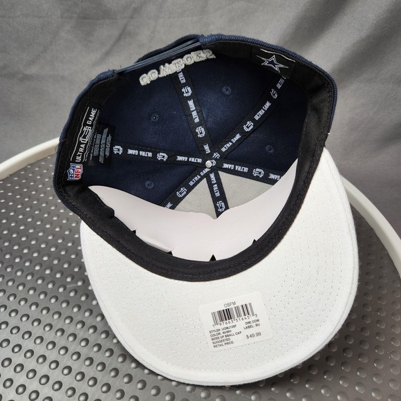 Dallas Cowboys Hat Cap Snap Back Mens One Size Blue White NFL Football Flat Brim - Picture 8 of 12